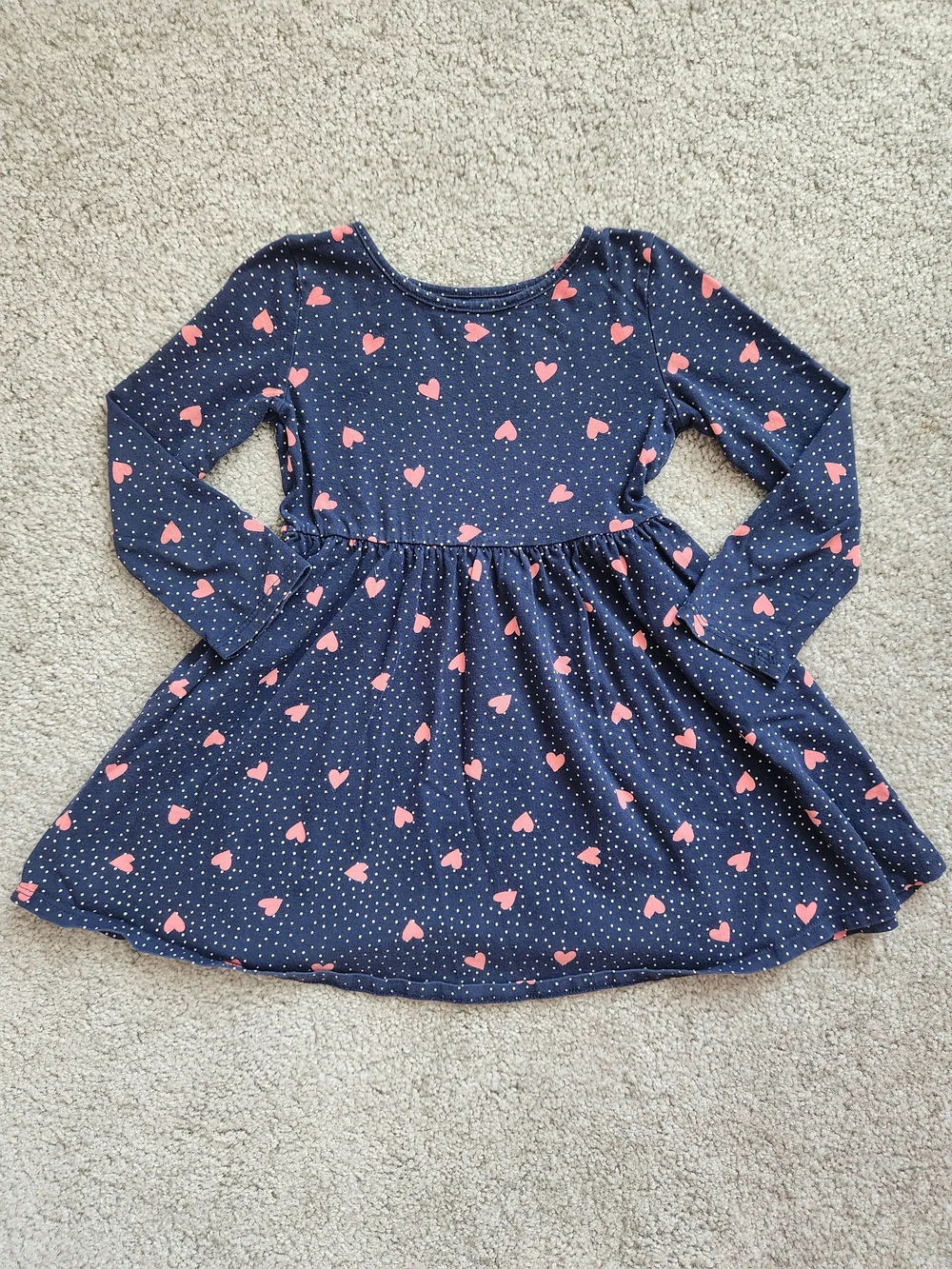 Girls 5T Hearts Back To School Mix & Match Bundle | Dress, Sweater | 5 Pieces